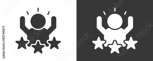 Confidence Icon Set Vector Collection Isolated In Black And White