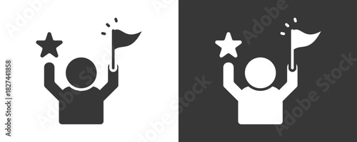 Success Icon Set Vector Collection Isolated In Black And White