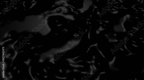 Dark Glossy Black Liquid Oil Ferrofluid Abstract Background