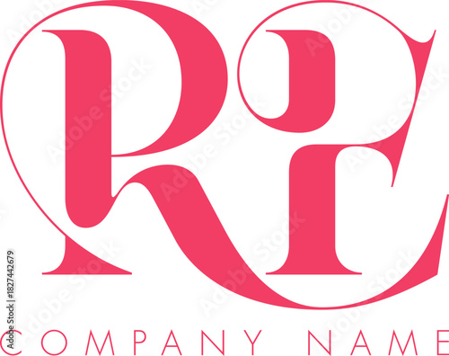Creative Abstract Initial Letter RE Logo Design.