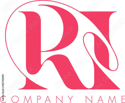 Creative Abstract Initial Letter RI Logo Design.