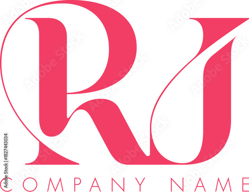 Creative Abstract Initial Letter RJ Logo Design.