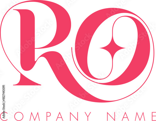 Creative Abstract Initial Letter RO Logo Design.