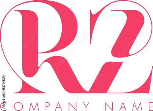 Creative Abstract Initial Letter RZ Logo Design.