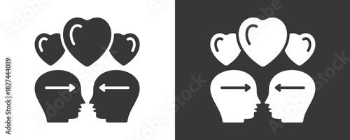 Empathy Icon Set Vector Collection Isolated In Black And White