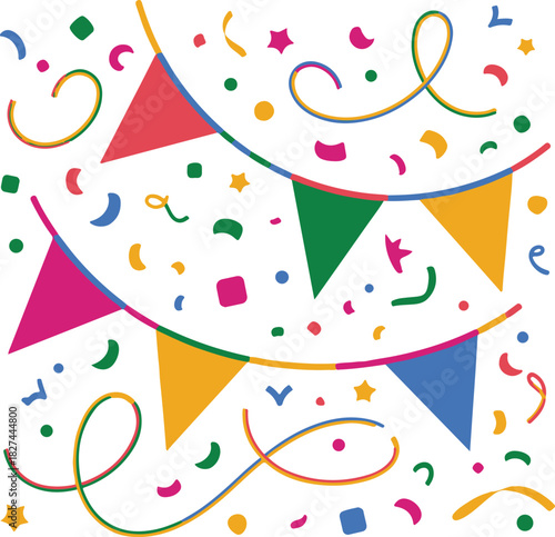 Festival Decoration Vector | Colorful Celebration Illustration
