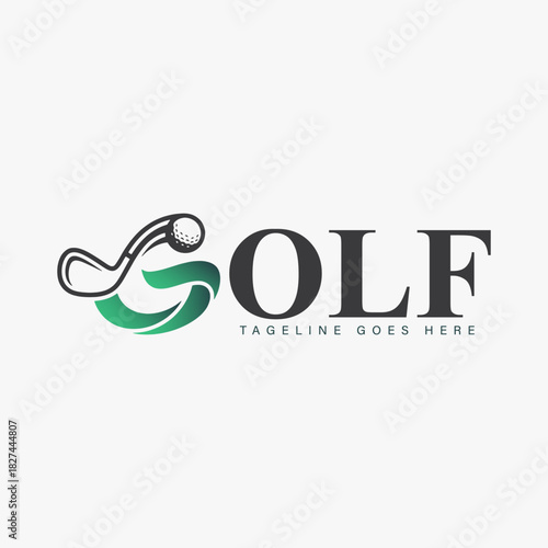 Golf logo design for sports tournaments and clubs focuses on simplicity, elegance, and ease of recognition.