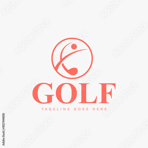 Golf logo design for sports tournaments and clubs focuses on simplicity, elegance, and ease of recognition.