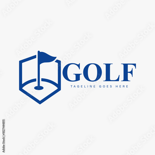 Golf logo design for sports tournaments and clubs focuses on simplicity, elegance, and ease of recognition.