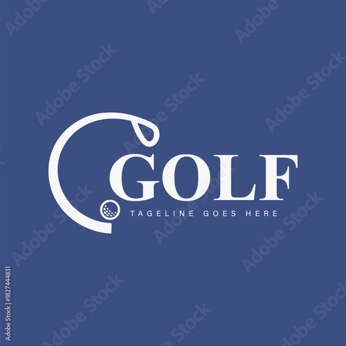 Golf logo design for sports tournaments and clubs focuses on simplicity, elegance, and ease of recognition.