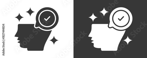 Positivity Icon Set Vector Collection Isolated In Black And White
