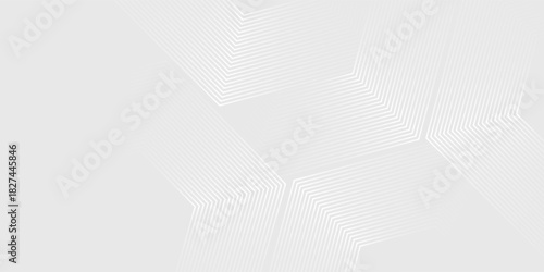 Hexagon white gray wave light technology texture background. Abstract big data digital concept simple art modern abstract