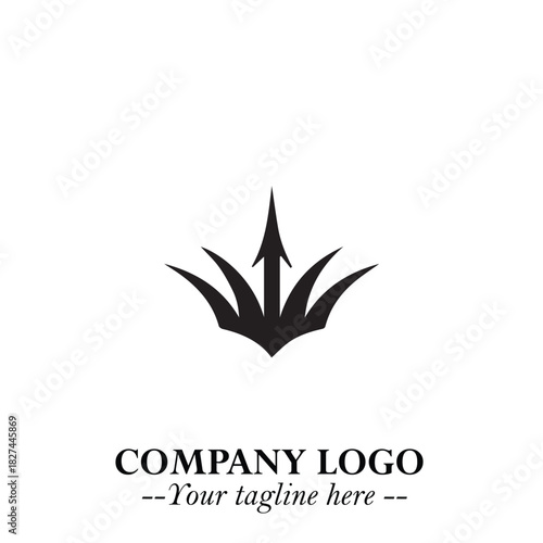 Elegant Black Crown Logo Symbol on a Clean White Background for Premium Branding Design