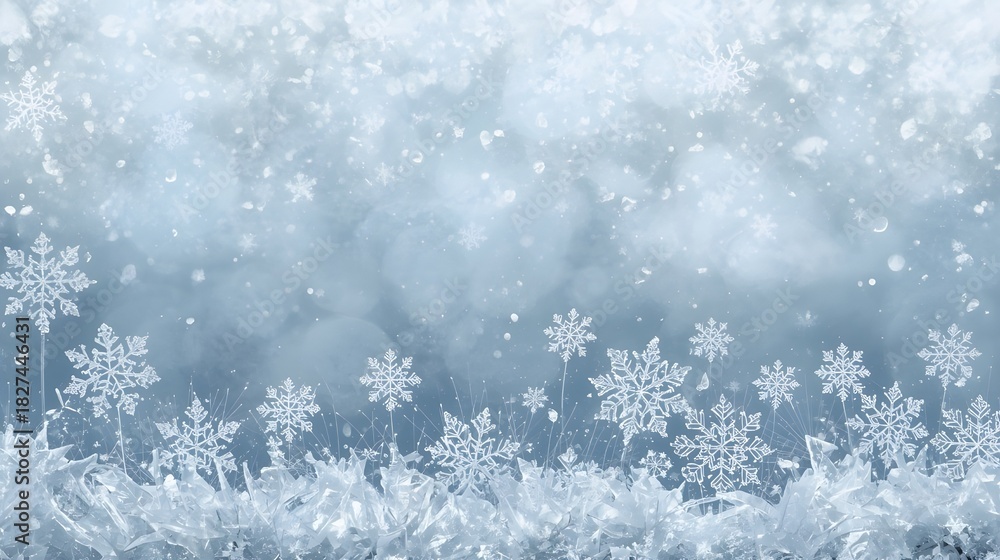 Obraz premium christmas background with snowflakes