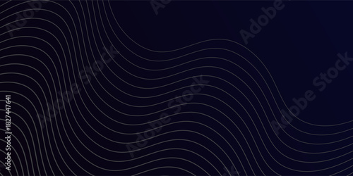 Line cosmic waves glowing under a starry night sky, evoking serenity and infinite depth. best vector