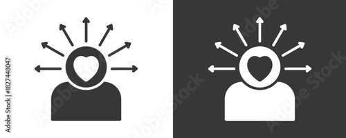 Self Awareness Icon Set Vector Collection Isolated In Black And White
