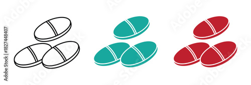 Pill capsule icon. Tablet icon. Pills capsules icon in flat style. Tablet icon vector illustration isolated on white background.