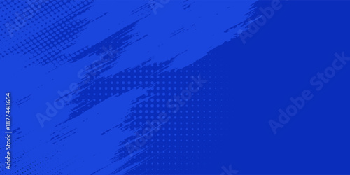 Premium blue color pattern gradient grunge texture background. Dots pop art comics sport style perfect