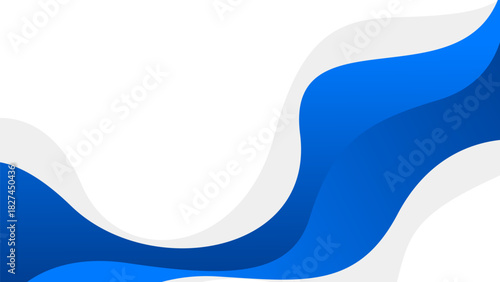 Abstract blue and white wave background, modern minimalist wallpaper, smooth gradient curves. Suitable for template designs, sale banners, business cards, websites and pages