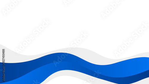Abstract blue and white wave background, modern minimalist wallpaper, smooth gradient curves. Suitable for template designs, sale banners, business cards, websites and pages