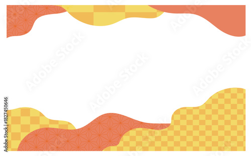 かわいい和柄の背景装飾