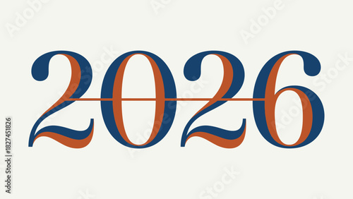 Elegant Stylized 2026 New Year Graphic Design