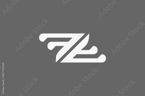 letter Z connection symetric logo