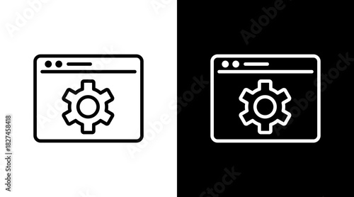 Web Services White Icon Set Vector 