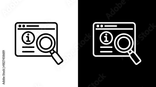 Information White Icon Set Vector 
