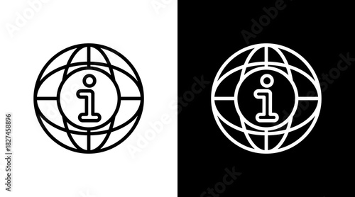 Browser White Icon Set Vector 