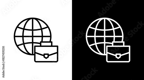 Online Business White Icon Set Vector 