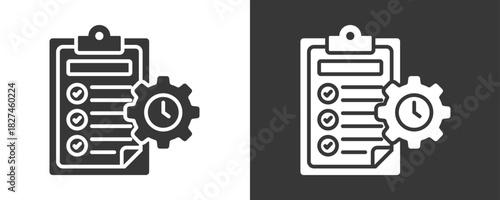 Project Management Icon Set Vector Collection Isolated In Black And White