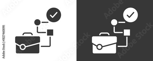 Workflow Icon Set Vector Collection Isolated In Black And White