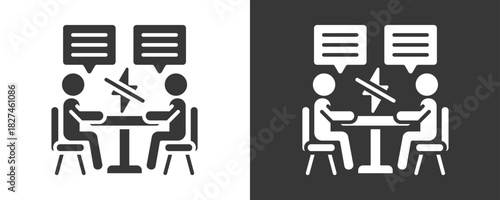 Conflict Icon Set Vector Collection Isolated In Black And White
