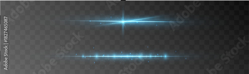 Horizontal blue neon lines stretch quickly across the frame with clean luminous flow. Their motion creates a futuristic sense of acceleration. Perfect for high-tech or digital speed concepts. Vector.