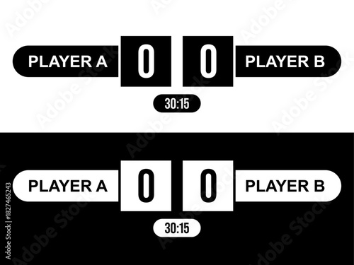 opponent team a versus team b simple template vector design