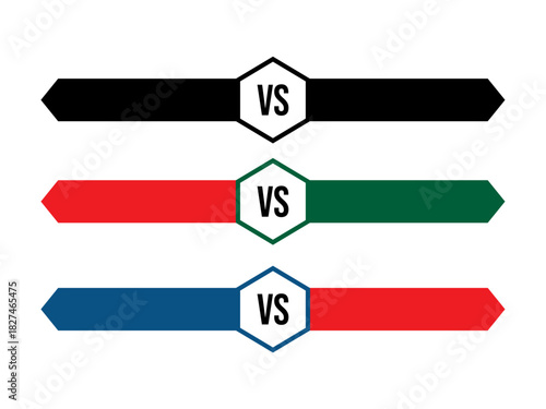 opponent team a versus team b simple template vector design