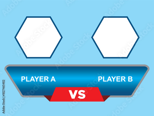 opponent team a versus team b simple template vector design
