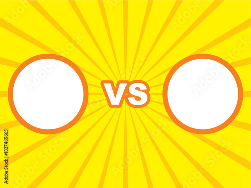 opponent team a versus team b simple template vector design