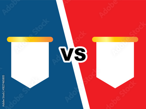opponent team a versus team b simple template vector design