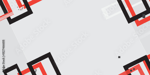 Bright black banner with a trend orange stripes