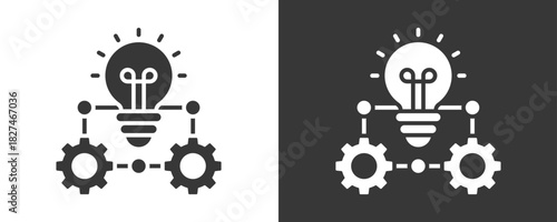 Innovation Icon Set Vector Collection Isolated In Black And White