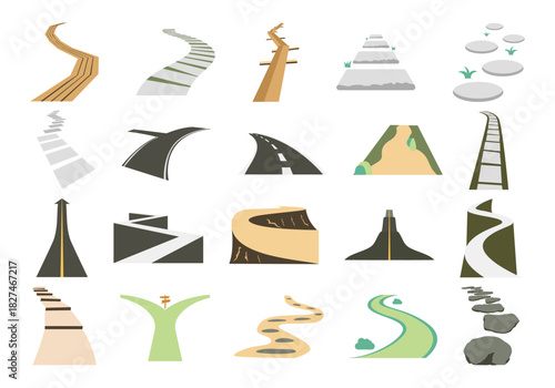 Soft Ground Pathway Illustration Element