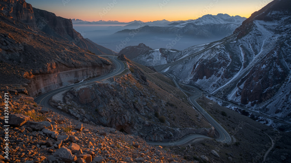 Fototapeta premium sunrise in the mountains