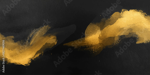 Water splash on black abstract background with dark blue night clouds and starlight