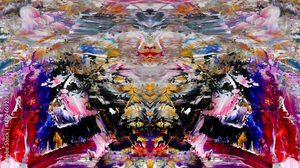 Fototapeta premium Abstract art background . Hand painting artwork on canvas .