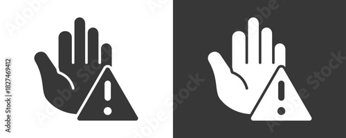 Prevention Icon Set Vector Collection Isolated In Black And White