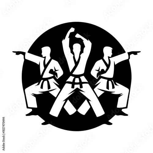 Karate Dojo Logo: Martial Arts Training and Discipline.
