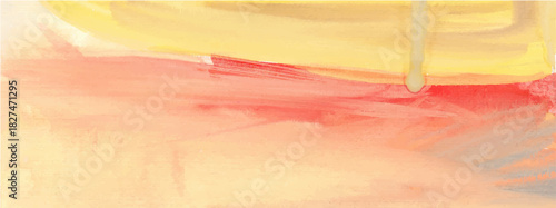 Horizontal vector background with gouache paints strokes.