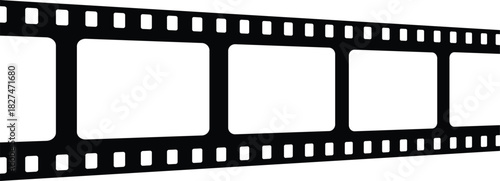 Old retro tape film video movies, Grunge vintage film strip for photo video filming . Long vector Film strip icon isolated on a white background